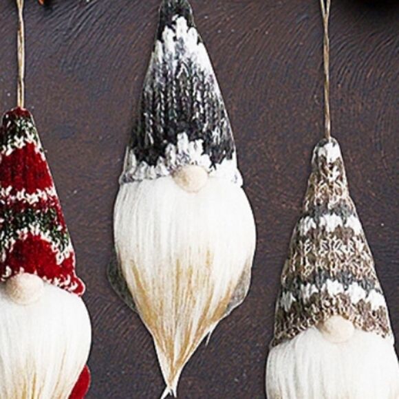 5PC GNOME CHRISTMAS ORNAMENTS SET dwarf - Picture 6 of 8